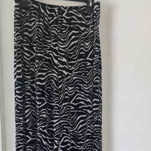 Black and White Plisse Pants